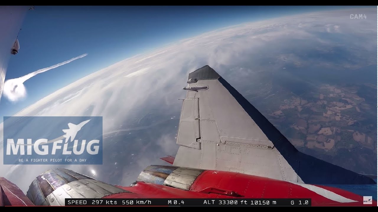 MiG-29 Edge of Space flight - Outside camera #2 - full length