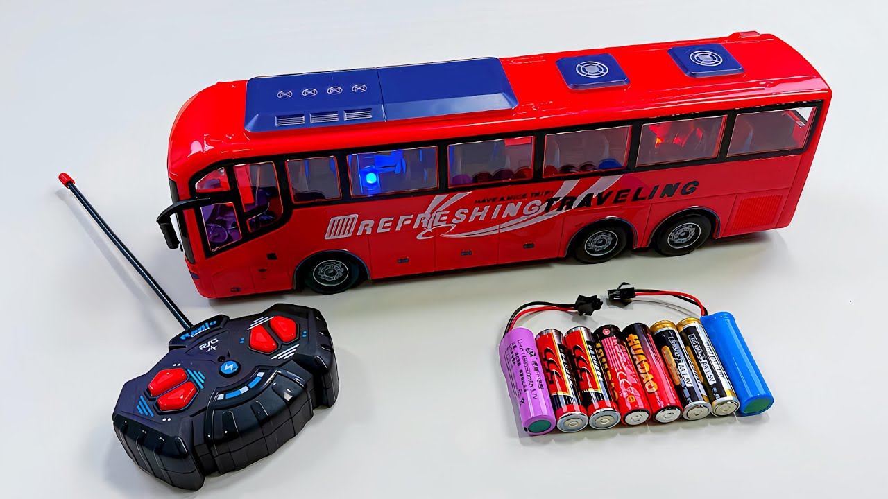 Unboxing Ev 3D Stunt Dump Truck, remote control RC city bus, Ev Police bus,RC Concept car