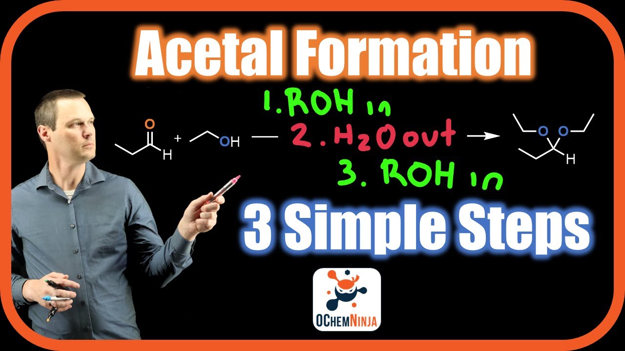 Acetal Formation Mechanism - The 3-Step Storyboard Hack