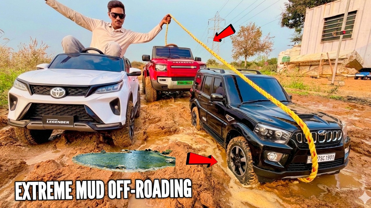 RC Fortuner & Defender Stuck in Heavy Mud Rescue Mission – Chatpat toy tv