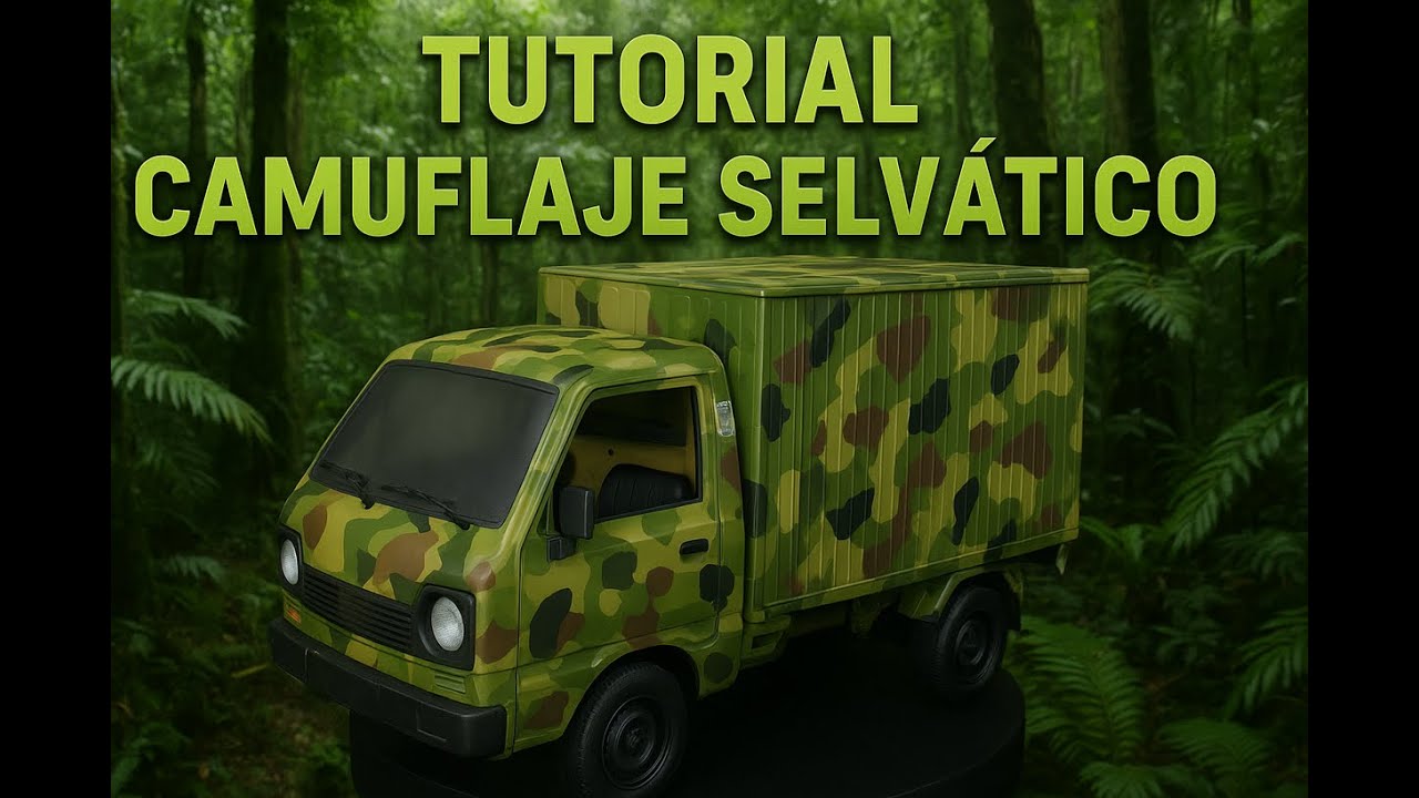 Tutorial Pintado Militar Camuflaje selvático en vehículos(todo el proceso)