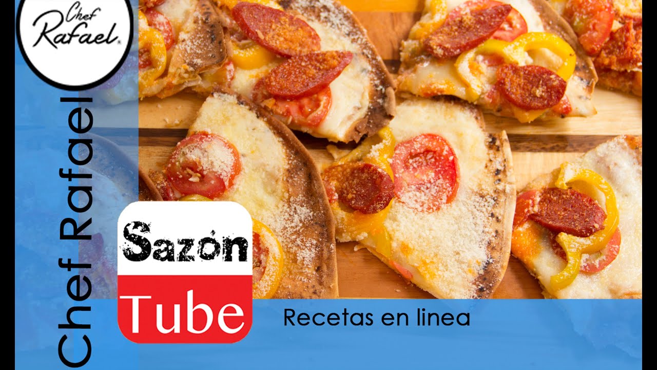 Pizza con  pan árabe