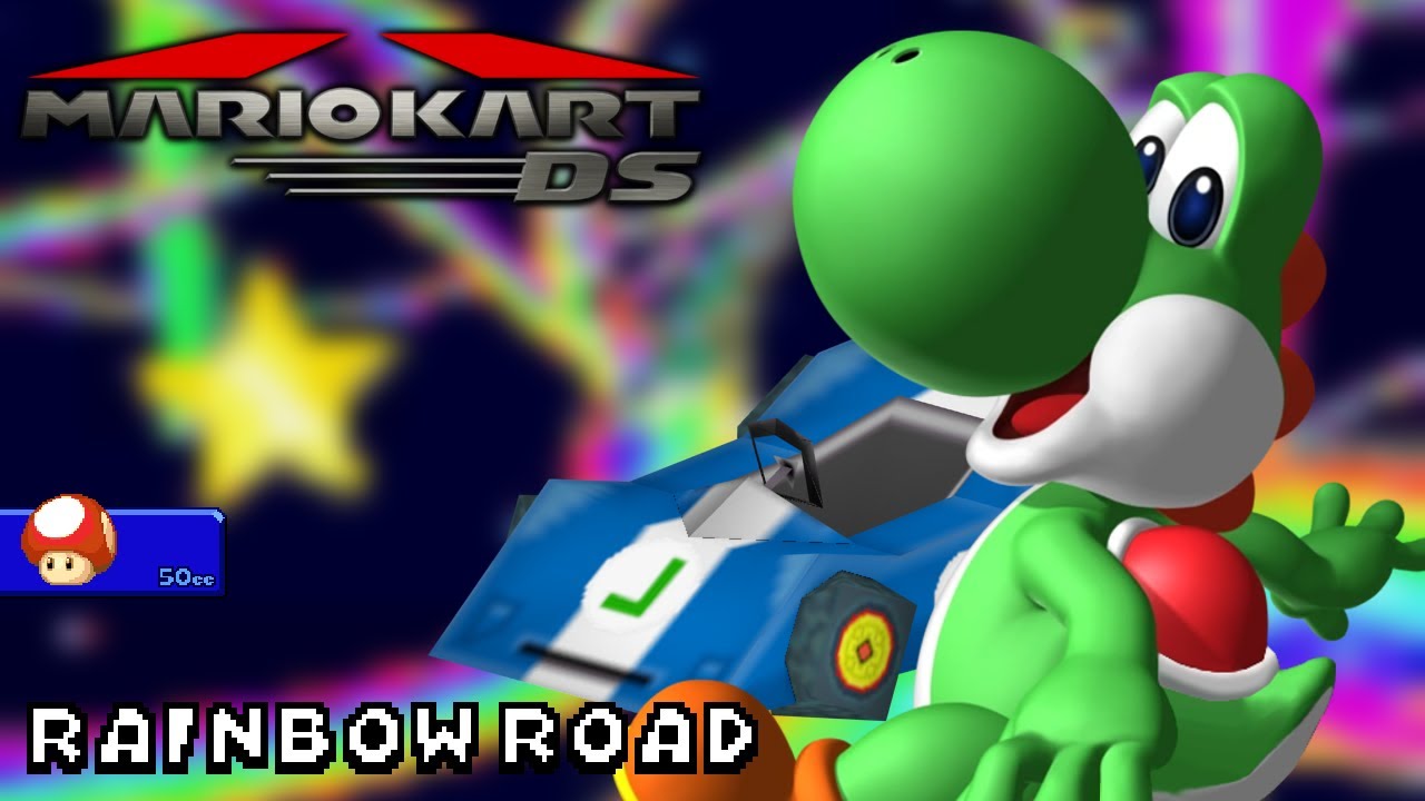 Mario Kart DS - 50cc - Yoshi - Streamliner - Rainbow Road | Ep. 3632