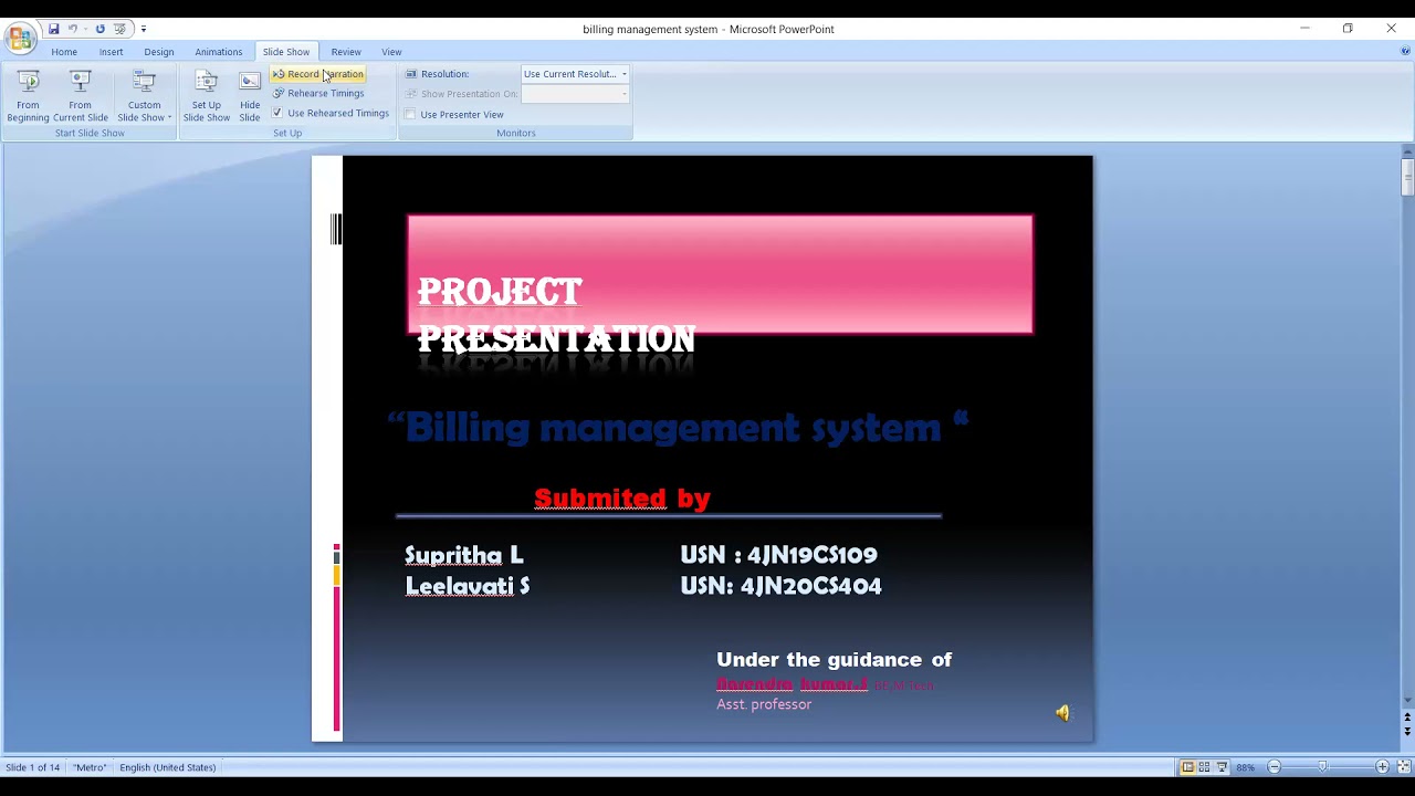billing management system project prasentation