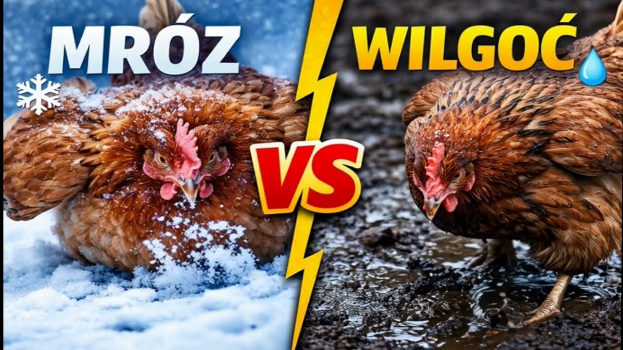 Mróz i wilgoć vs. kury – zobacz ich prawdziwą reakcję 🥶🐔”
