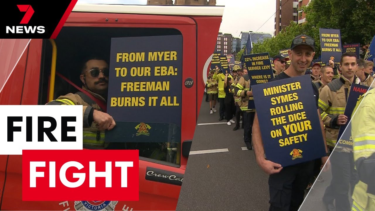 Victorian firefighters heading back to the future to push their point on pay and safety | 7NEWS