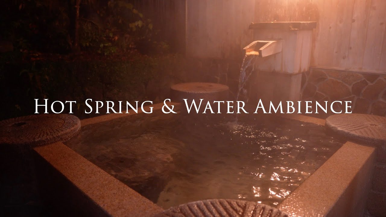 Relaxing 8 hours - Hot Spring Water sounds at Kuriyama Onsen in Kumamoto,Japan