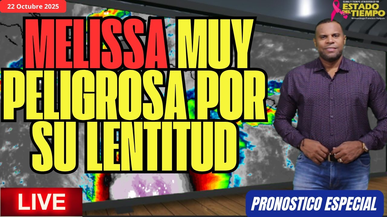 TORMENTA MELISSA CASI ESTACIONARIA. ES PREOCUPANTE PARA REP. DOM