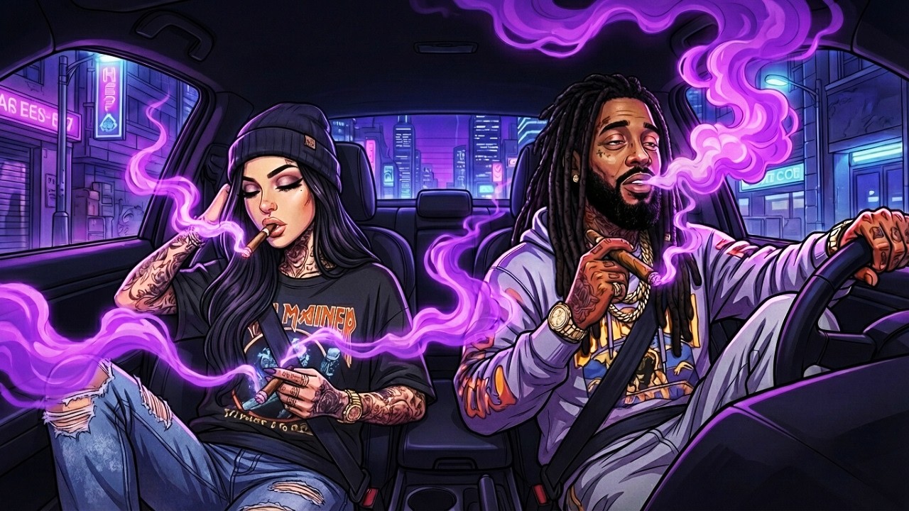2AM Smoke Drive — 420 Chill Rap | Bluesy Hip-Hop • Stoner Drive