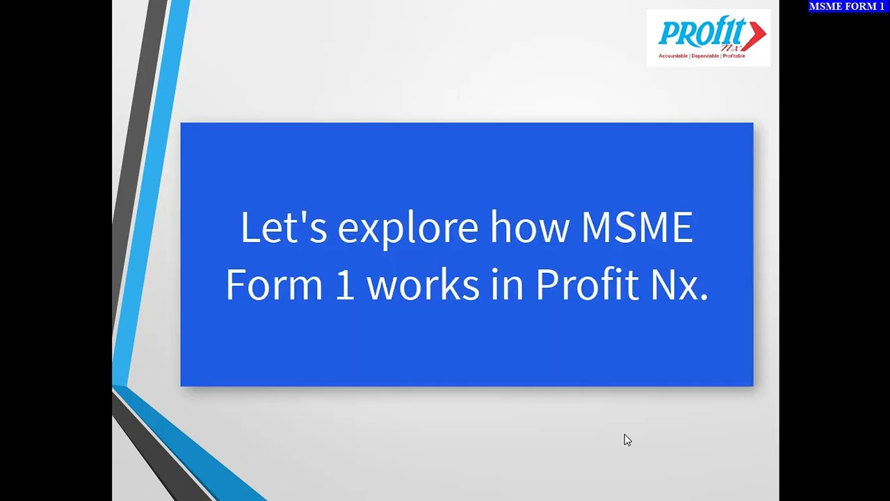 MSME FORM 1