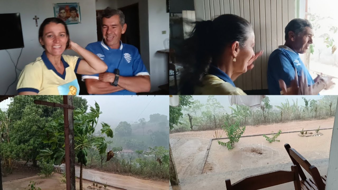 TROVOADA COM RAIOS, TROVÕES E VENTO FORTE ⛈️⚡🌪️😮😱 ASSUSTOU TODOS NÓS!