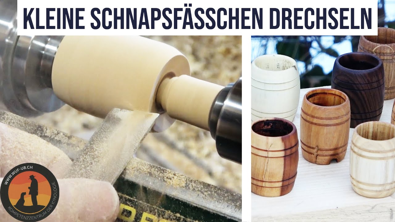 Schnapsbecher aus verschiedenen Holzarten drechseln | Hundeschule U.B.