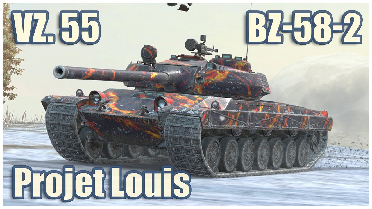 Vz. 55, BZ-58-2 & Projet Louis • WoT Blitz Gameplay