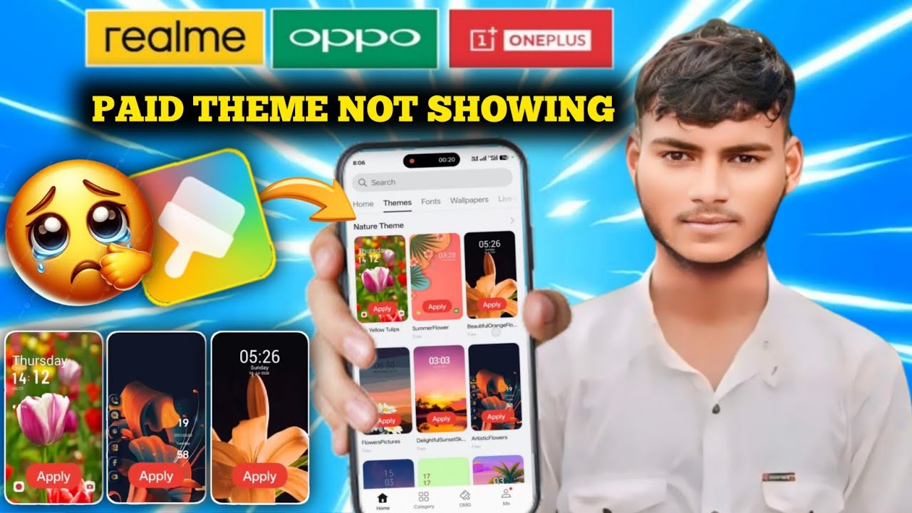 🥹Paid Themes Not Showing on Realme Oppo Theme Store ⚡ Realme Oppo & OnePlus Paid Themes Not Showing 