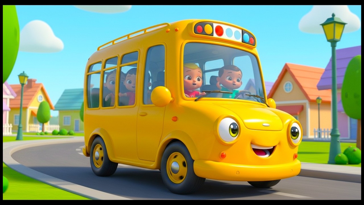 Wheels on the Bus | Classic Action Song for Kids | Bus Nursery Rhyme for Toddlers