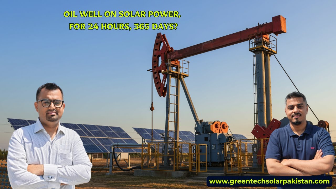 How to run Heavy Machinery such as OIL WELLS on Solar POWER, for 24 Hours, 365 Days?
