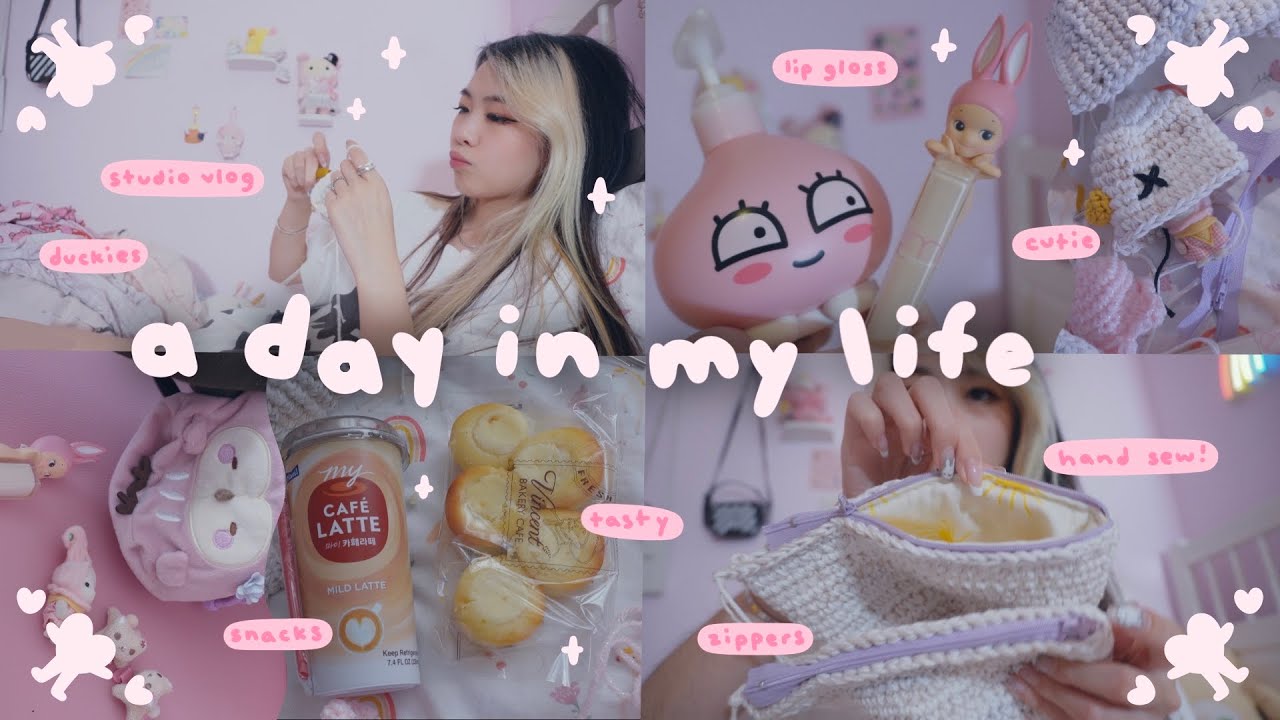 🍦 How I Crochet Ducky Pouches | Studio Vlog! Artist Diaries ⭐️ | Tiffany Weng