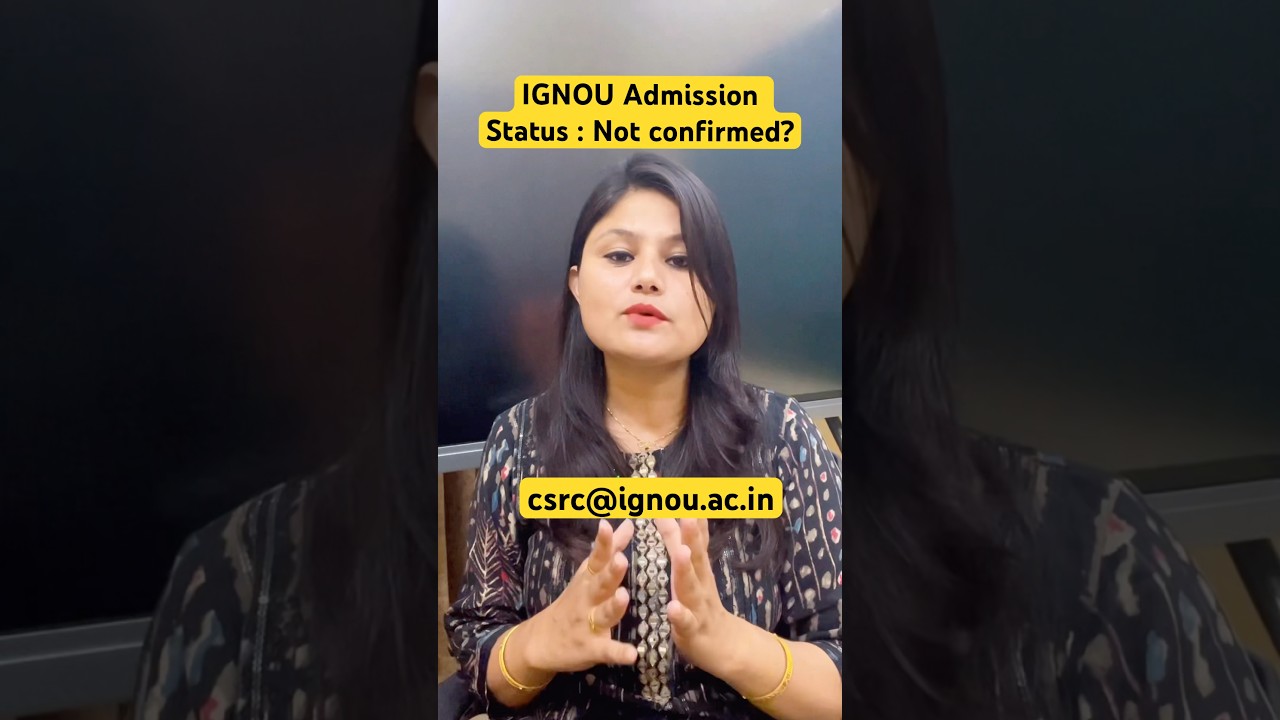 IGNOU admission status not confirmed? Follow these steps #ignou #ignouadmission