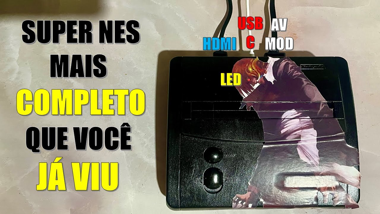 SUPER NINTENDO COMPLETO HDMI USB-C E MOD AV   #snes #snesgames #ioriyagami #manutenção #custom
