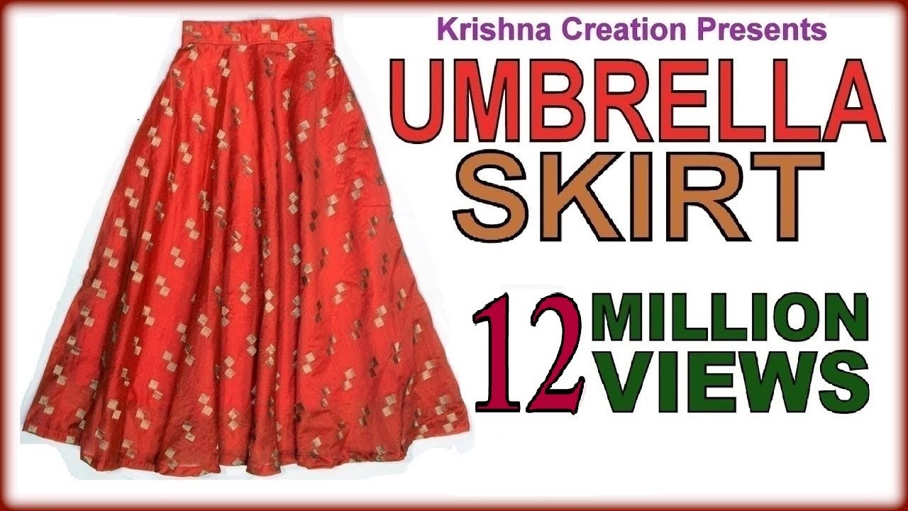 Umbrella Skirt ,अम्ब्रेला स्कर्ट ,  Drafting, Cutting & Stitching  in Hindi By Krishna Creation