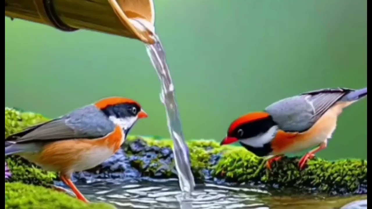 Bamboo Water Serenity 🌿 Calm Birds & Flowing Stream for Sleep & Focus