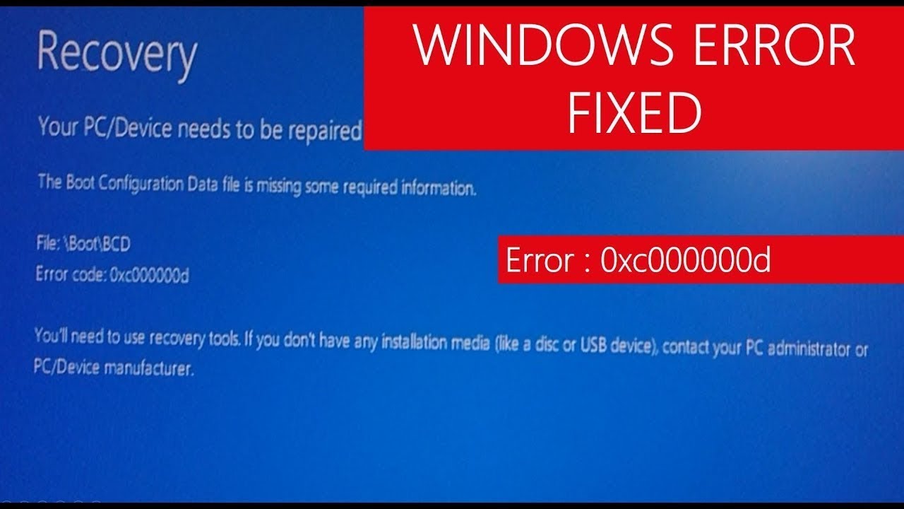 How To Fix Windows 10 Boot Error Code 0xc00000e  Major Fix