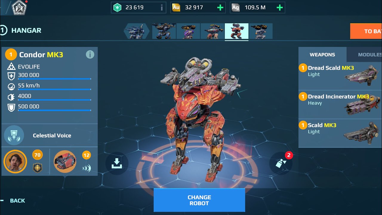 Condor Incinerator 50% Ignoring DP | War Robots Gameplay