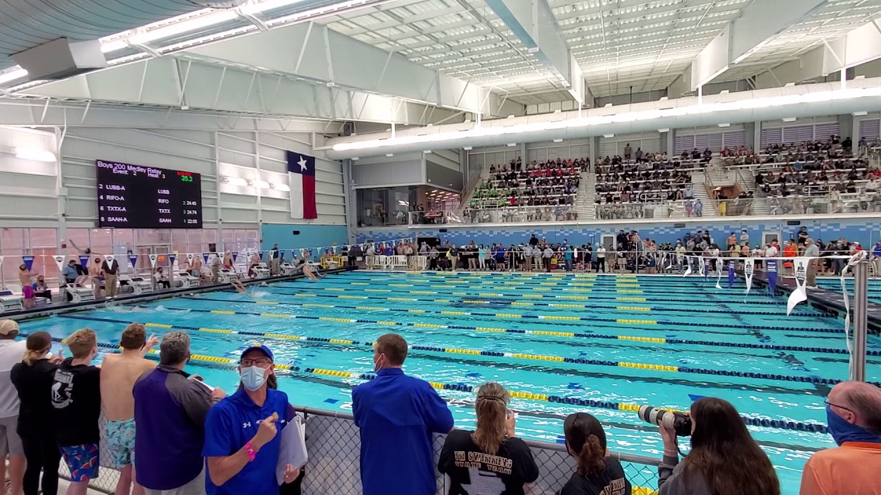 Boy's Texas 5A 2021 UIL Swimming & Diving Championship 200 Medley Relay (Heat 3)