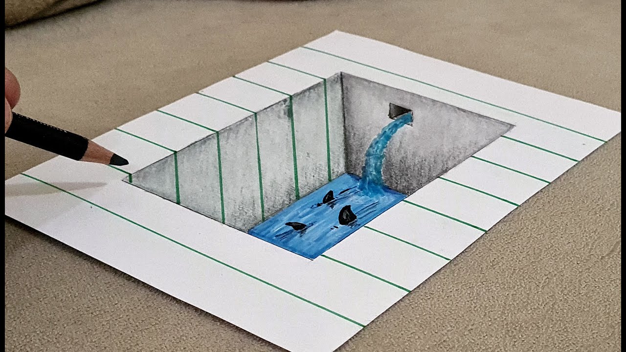 easy 3d drawing on paper