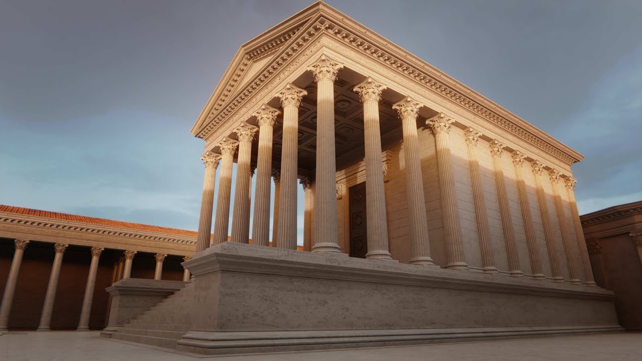 Maison Carrée in Nîmes, France - Roman Reconstruction