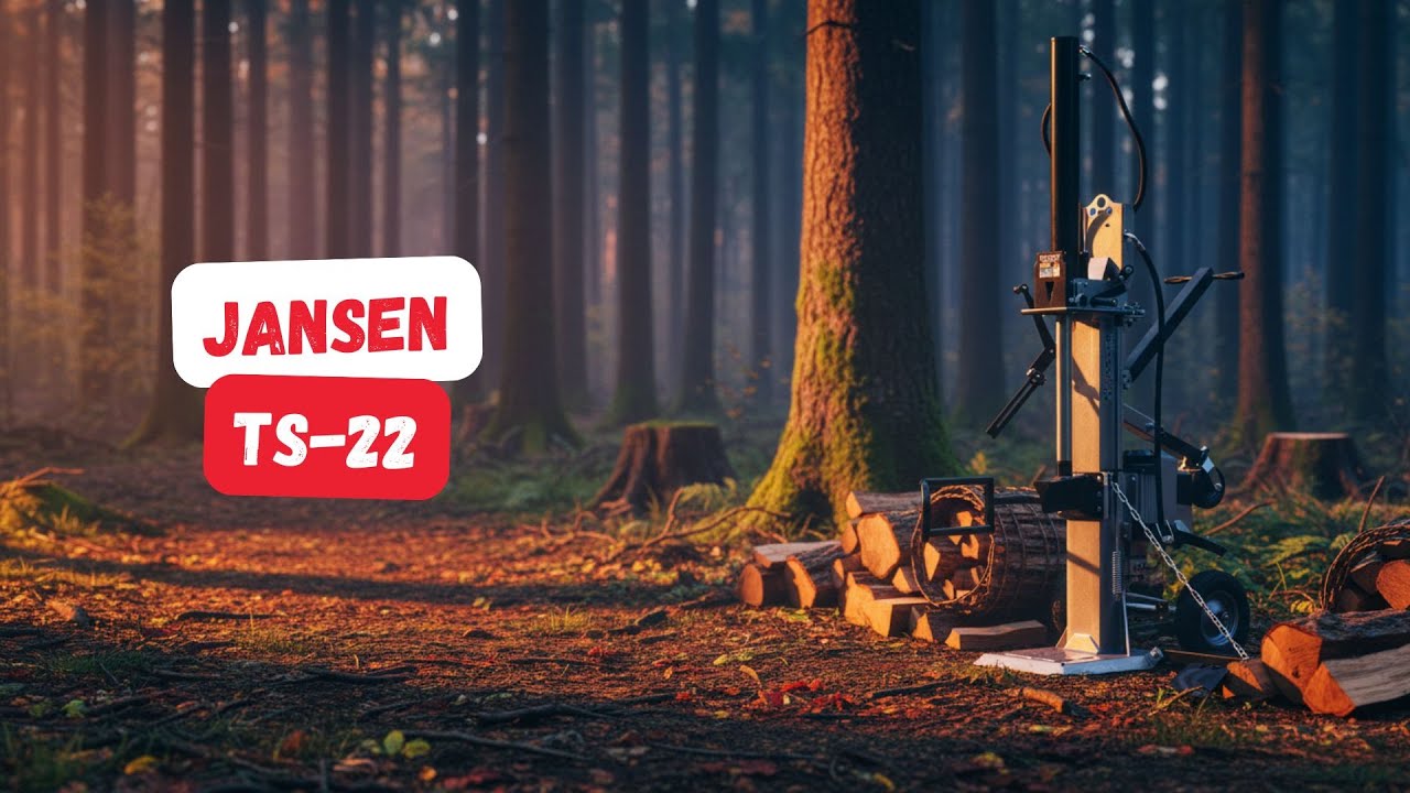 JANSEN TS-22E – Fendeuse verticale 22 t 380 V | Puissance & efficacité bois