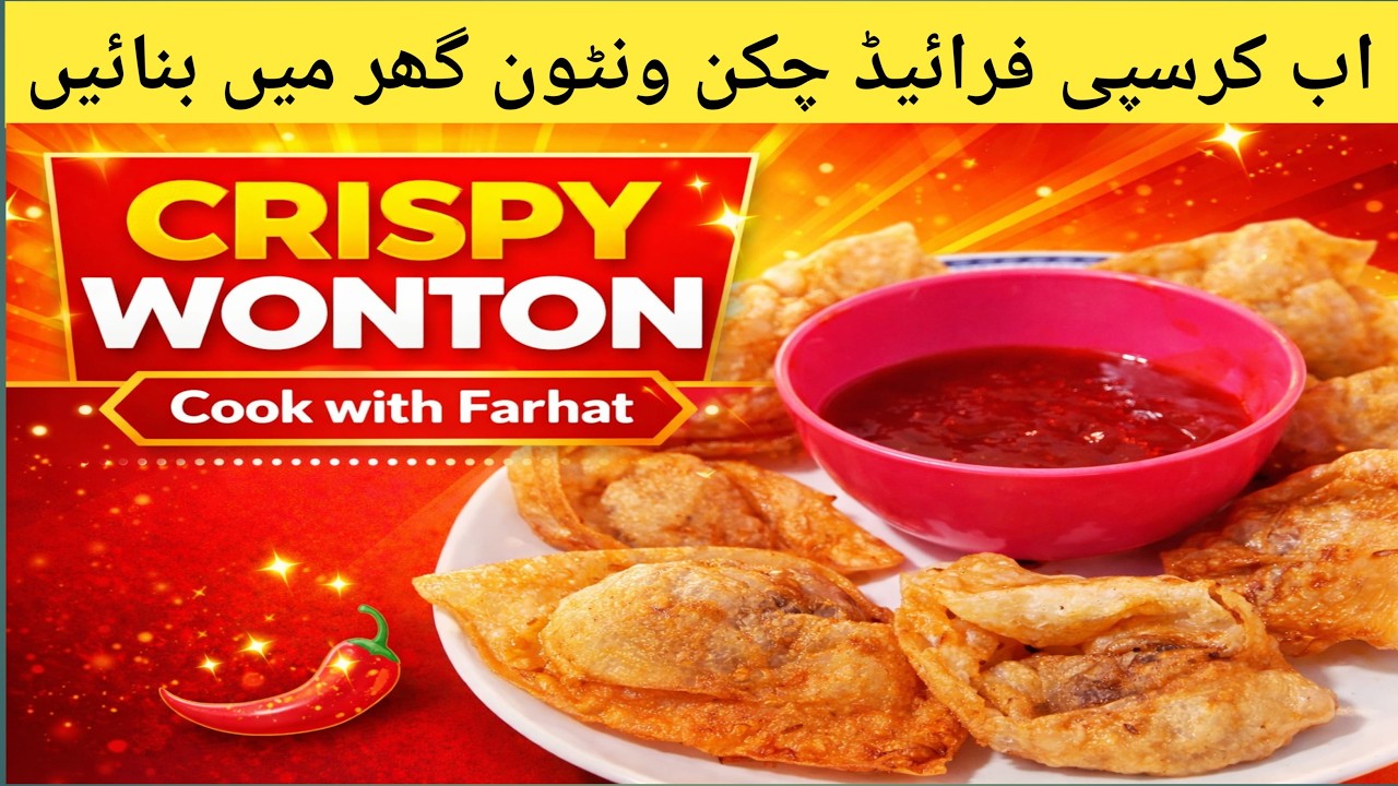 Crispy Chicken Wonton Recipe | Easy Chinese Chicken Wonton at Home | Super Crunchy Snack