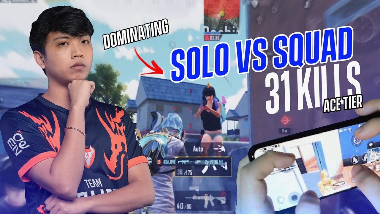 PLAYING SOLO SQUAD IN ACE TIER