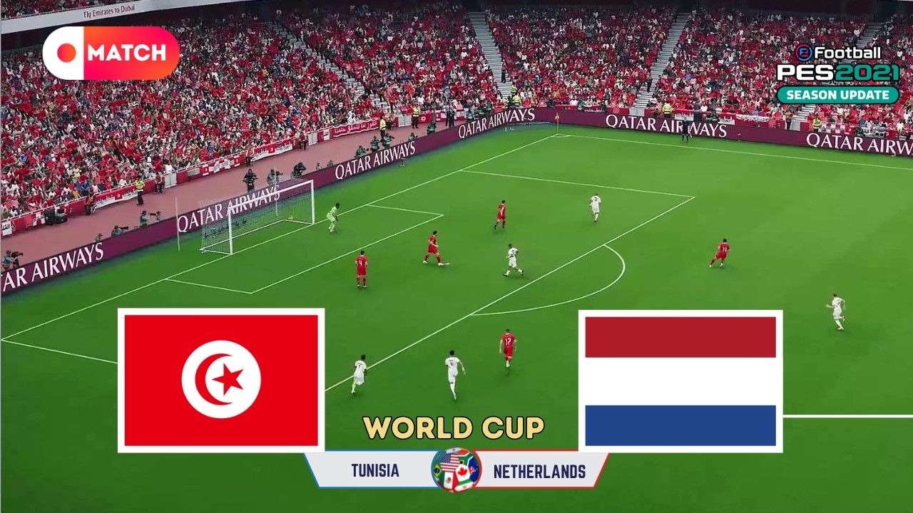 Netherlands vs Tunisia | World Cup 2026 Simulation | eFootball PES 21 Realistic Gameplay