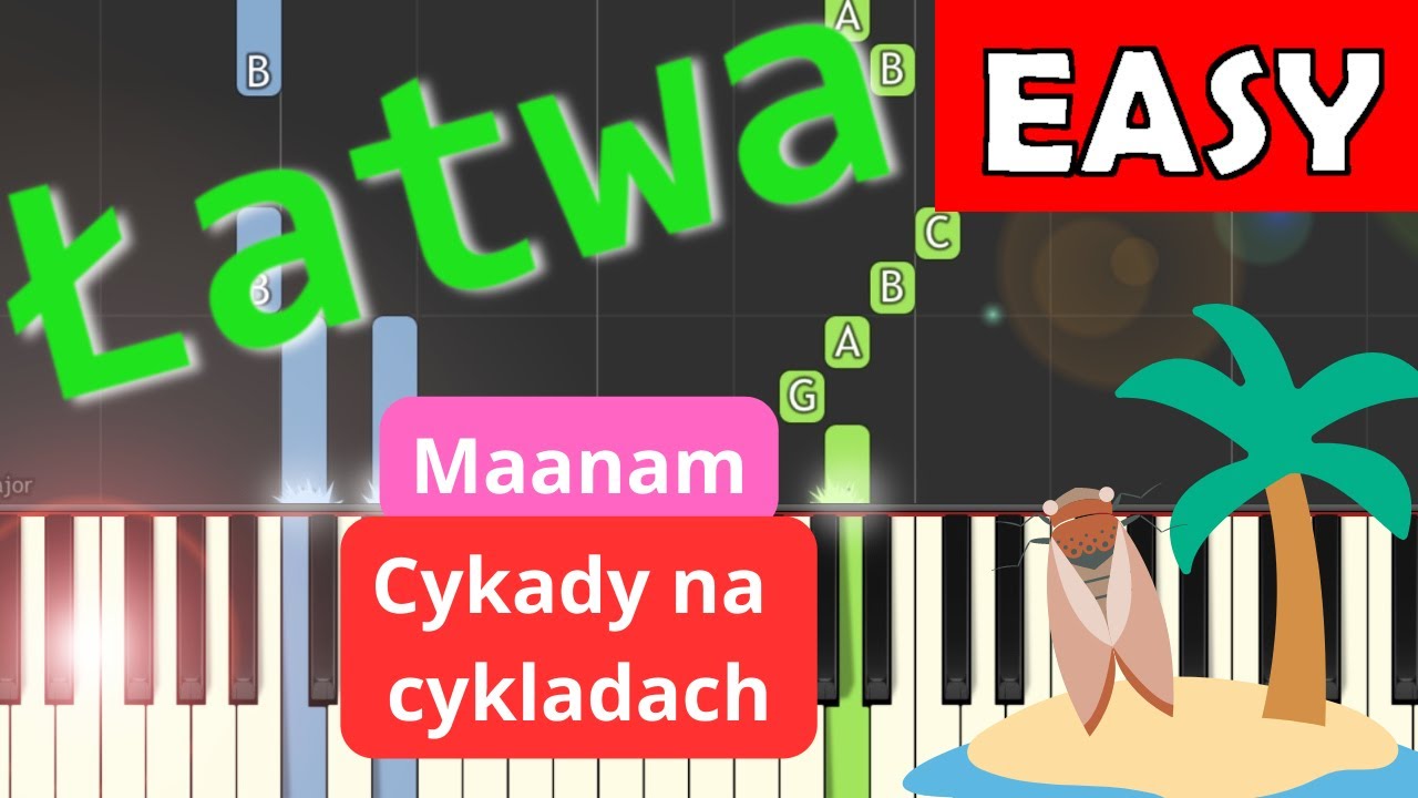 🎹 Cykady na cykladach (Maanam) - Piano Tutorial (łatwa wersja) 🎵 NUTY W OPISIE 🎼