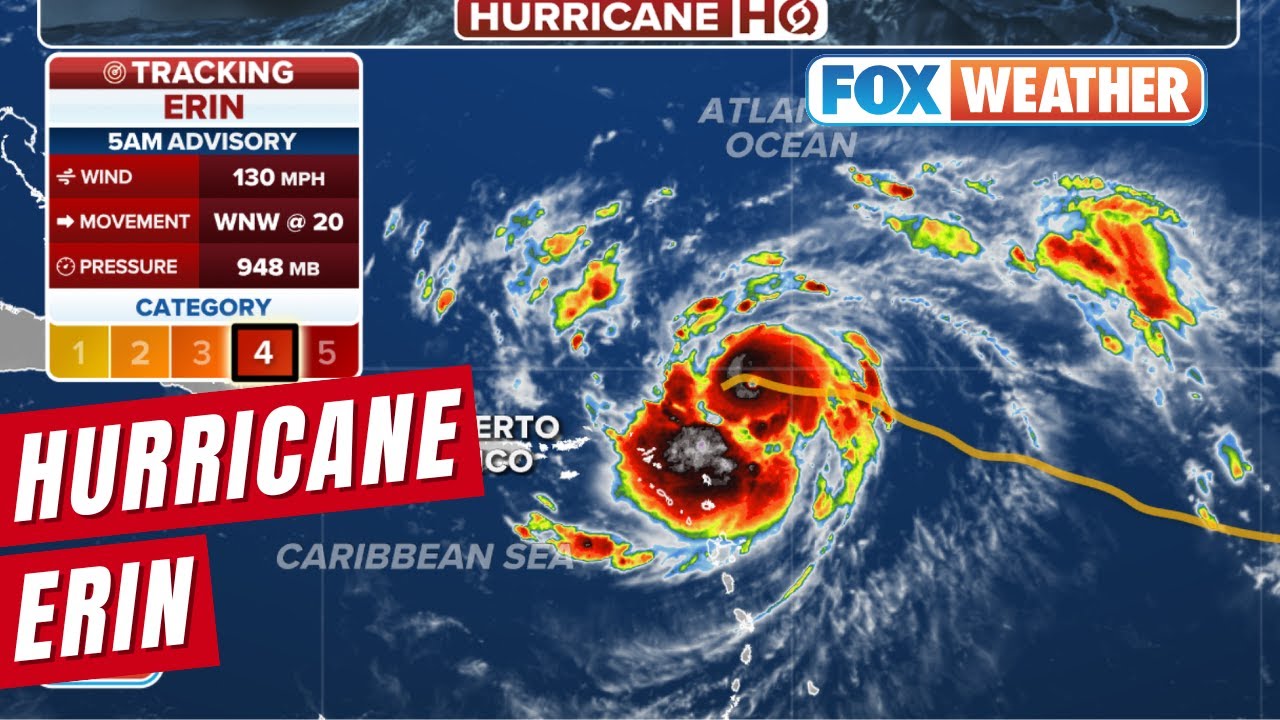 Hurricane Erin Rapidly Intensifies Into Major Category 4 Storm
