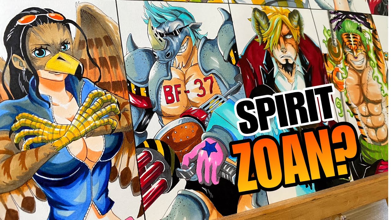 Drawing STRAWHATS as SPIRIT ANIMAL ZOAN | ONEPIECE