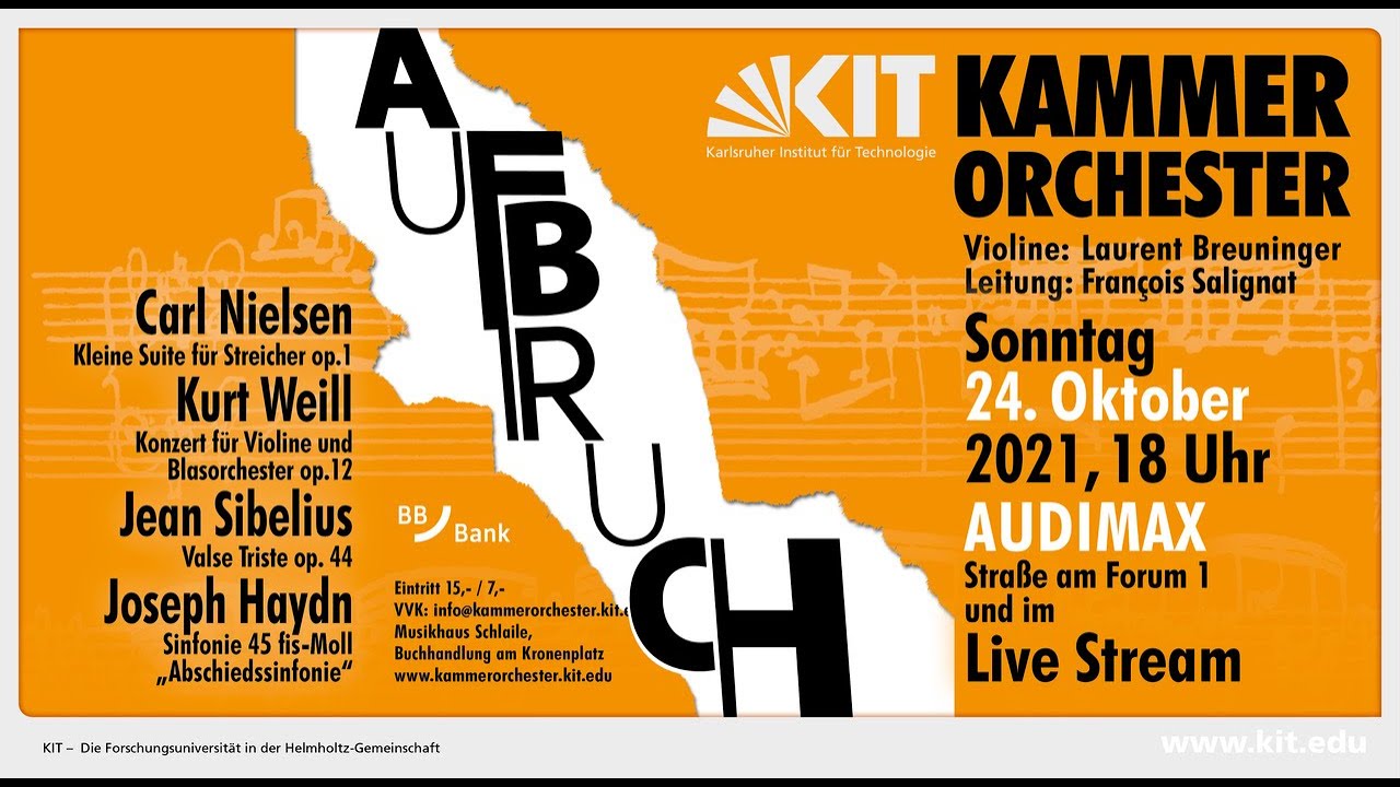 Konzert Kammerorchester des KIT - AUFBRUCH!