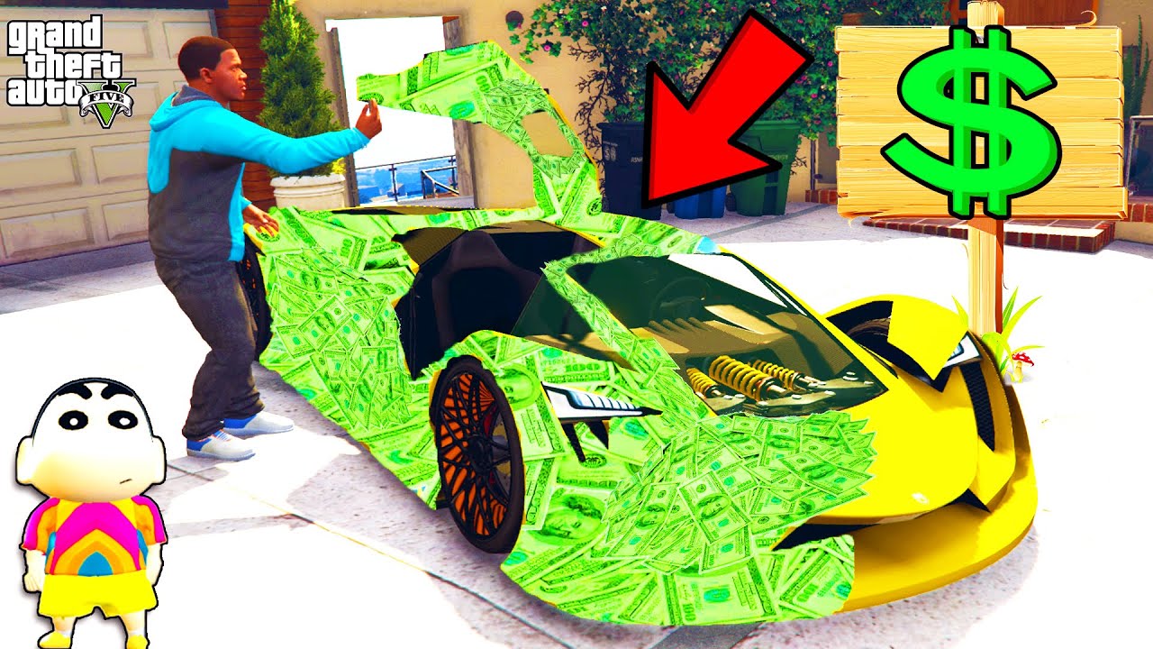 If Franklin Touch Anything Turns Into MONEY in GTA 5 | SHINCHAN and CHOP
