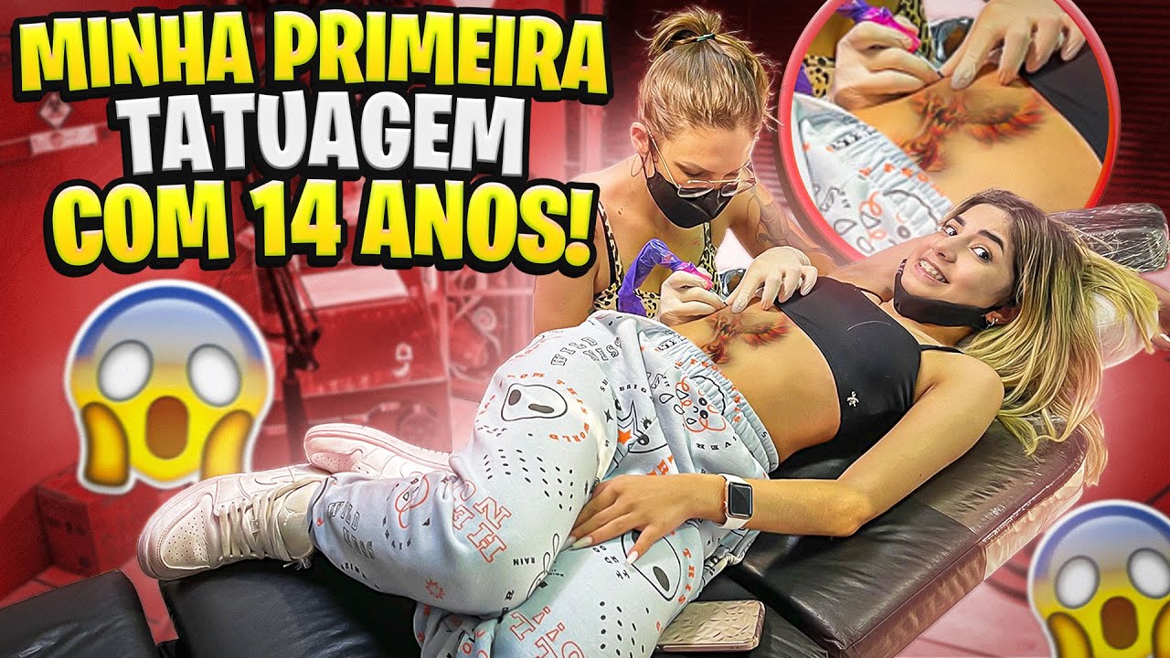 FIZ MINHA PRIMEIRA TATUAGEM COM 14 ANOS!