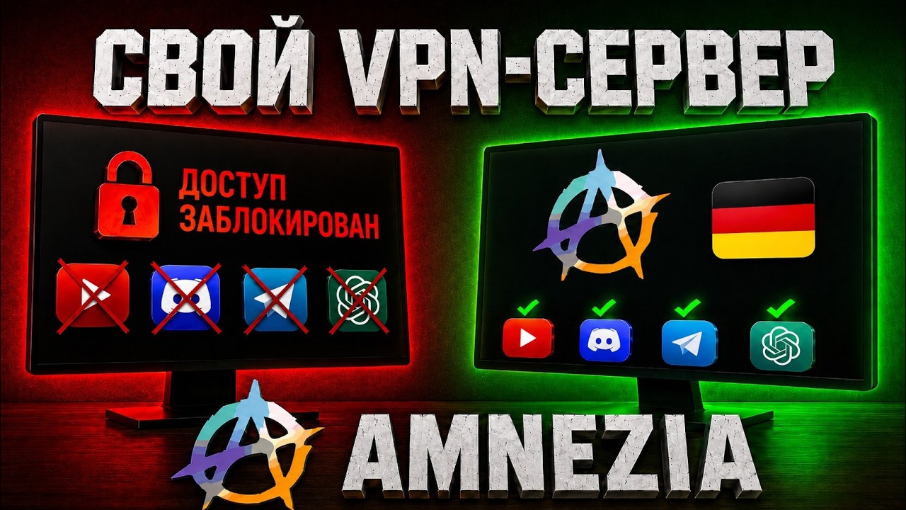 Свой VPN на ПК, телефон и ТВ ⚡ AmneziaWG за 10 минут 2026