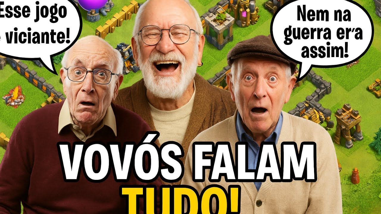 😂🔥 ENTREVISTANDO VOVÔS jogadores de Clash of Clans – só risada!