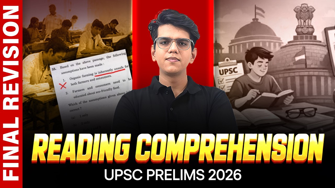 READING COMPREHENSION - FINAL REVISION One Shot 🔥 | for UPSC Prelims 2026
