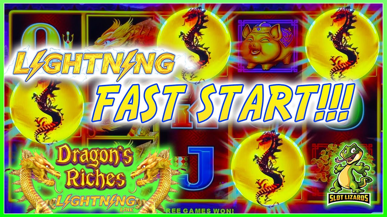 SUPER LIGHTNING FAST START! 4 ORB TRIGGER! Lightning Link Dragon Riches Slot!!