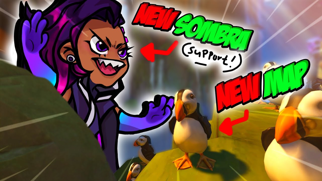 Playing SUPPORT SOMBRA On the NEW Map in Overwatch 