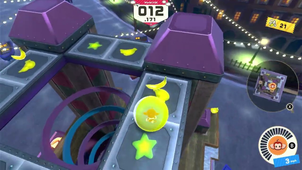 Super Monkey Ball: Banana Rumble - World 13 (World 3 EX): Floating City EX