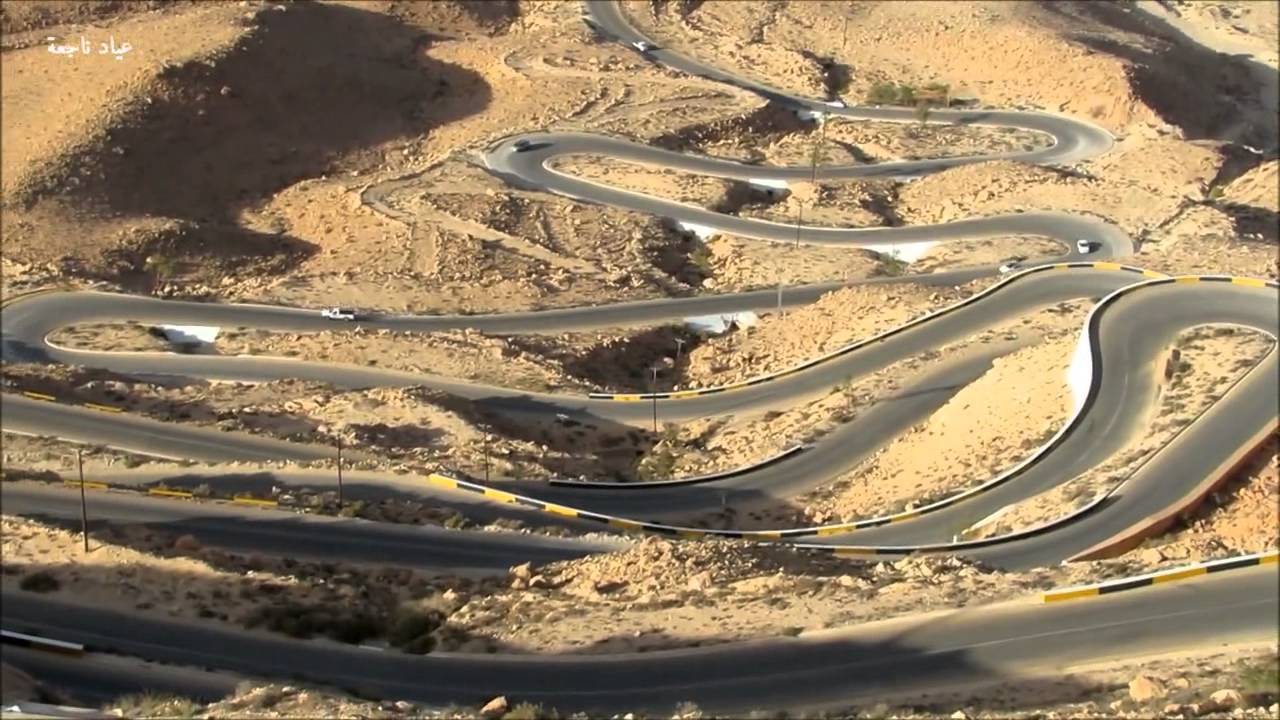 شليوني منطقة المجابرة بجبل نفوسه .. Twists & turns road in Libya