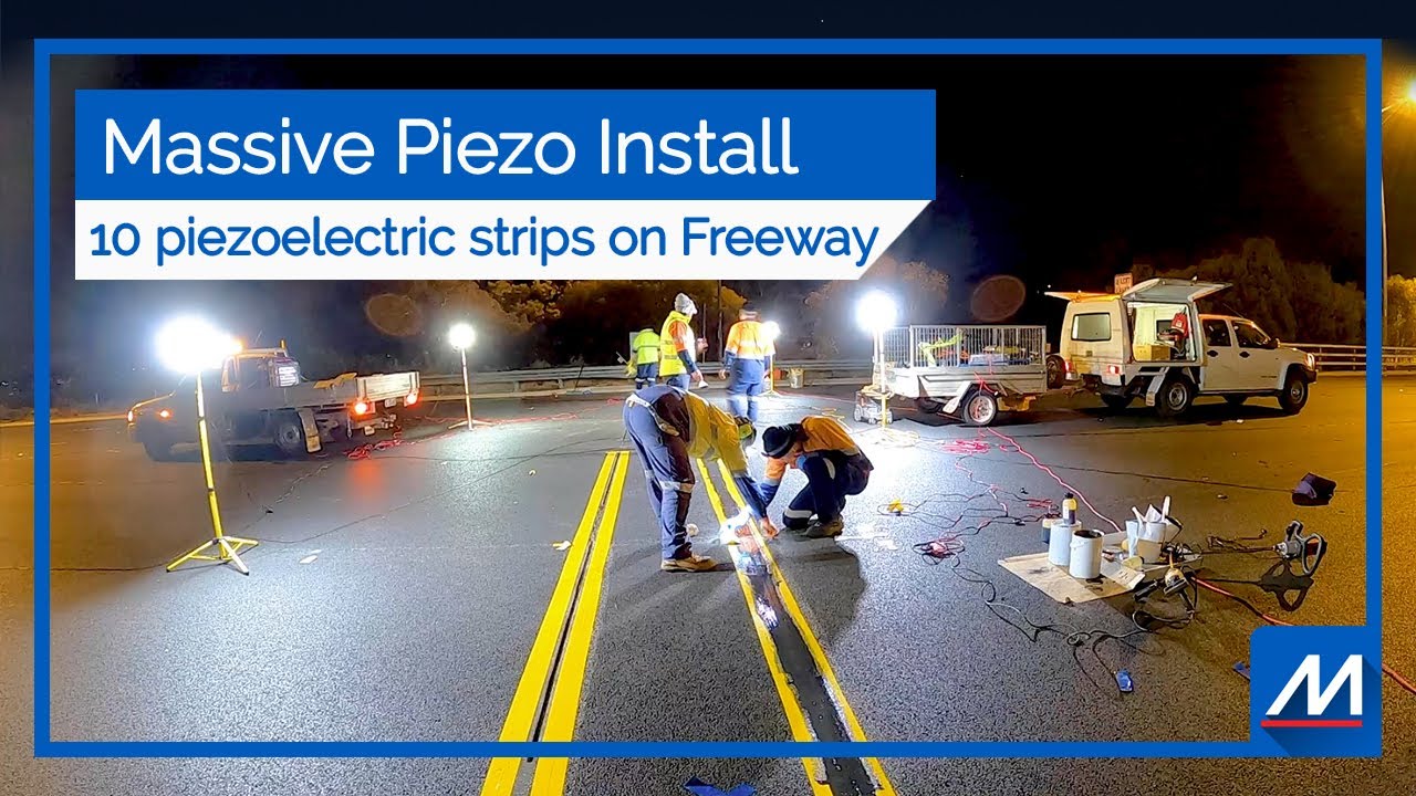 Installing 10 Piezoelectric sensors on the Kwinana Freeway