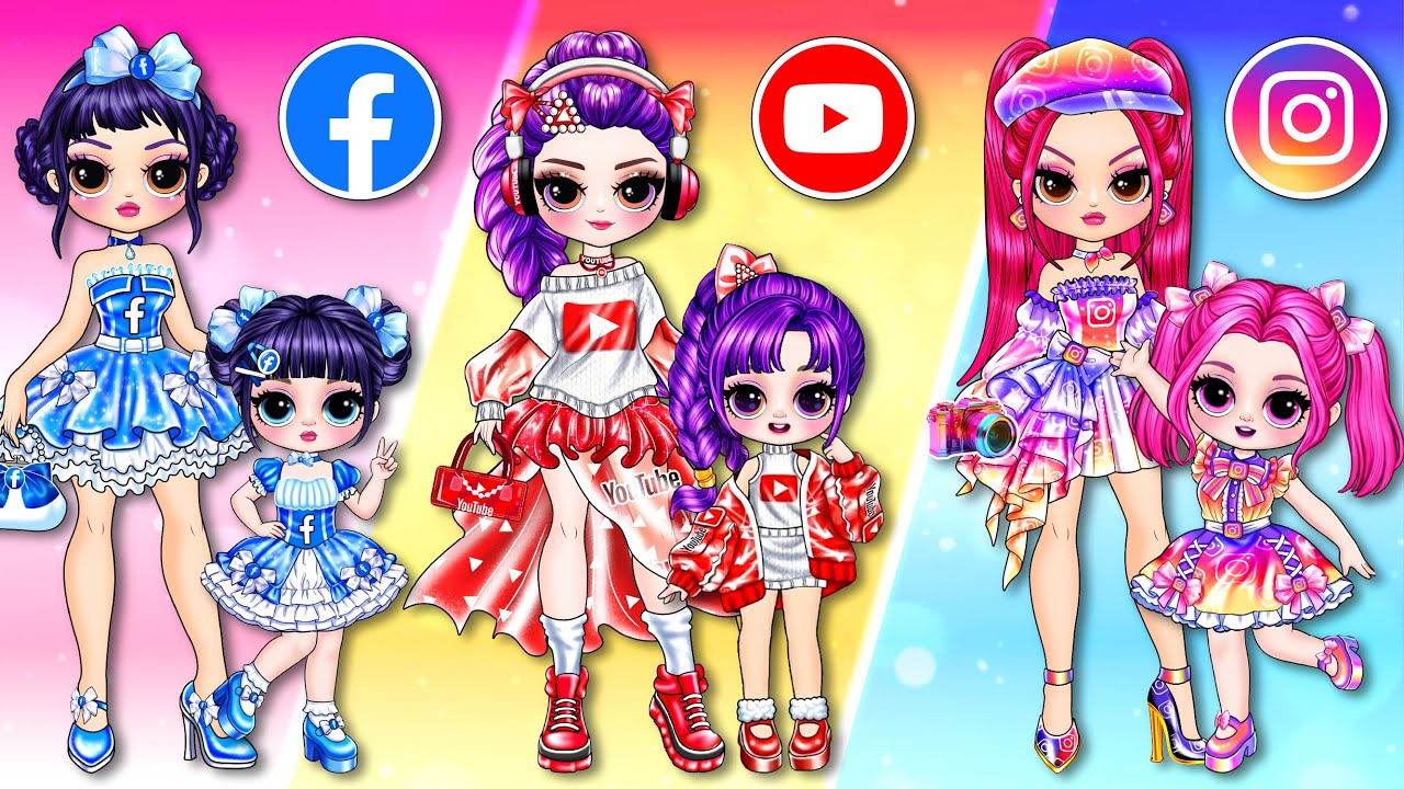 What’s the BEST Social Media Family Fashion for Huntrix? | DIY Fashion Paper Dolls