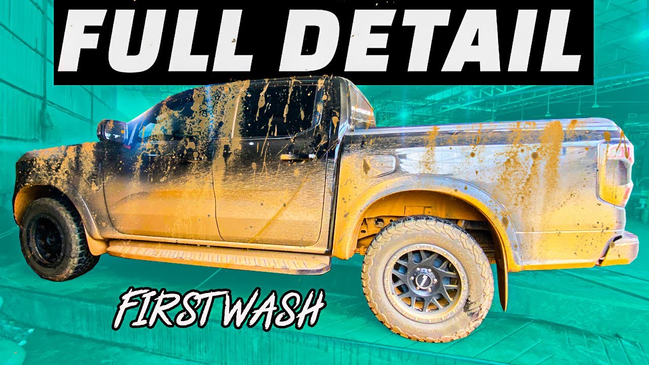 Deep Clean Dusty Ford Ranger XLT bare hand - Car wash detailing
